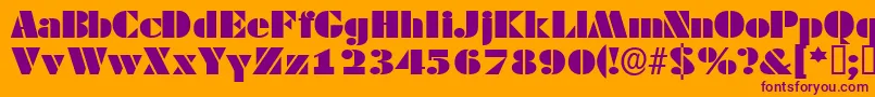 Tessassk Font – Purple Fonts on Orange Background