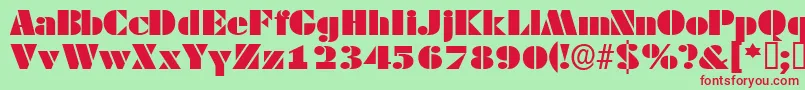 Tessassk Font – Red Fonts on Green Background
