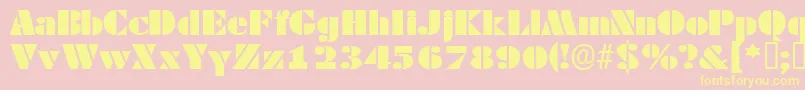 Tessassk Font – Yellow Fonts on Pink Background
