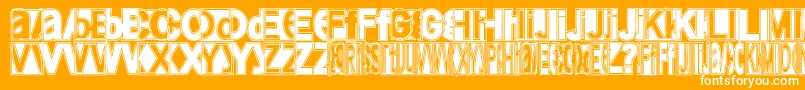 Police Friendlyfiremagic – polices blanches sur fond orange