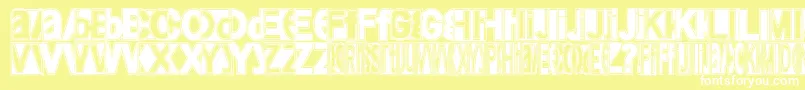 Friendlyfiremagic Font – White Fonts on Yellow Background