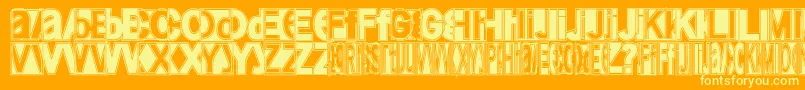 Friendlyfiremagic Font – Yellow Fonts on Orange Background