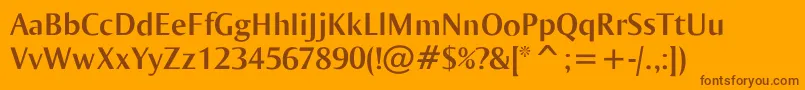 Ogiremabold-Schriftart – Braune Schriften auf orangefarbenem Hintergrund