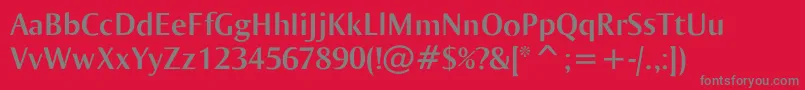 Ogiremabold Font – Gray Fonts on Red Background