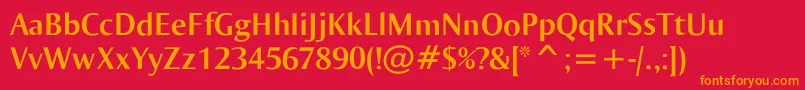 Ogiremabold Font – Orange Fonts on Red Background