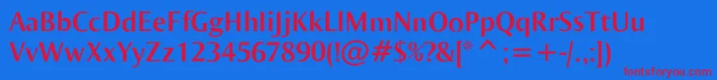 Ogiremabold Font – Red Fonts on Blue Background