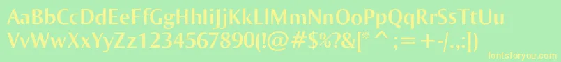 Ogiremabold Font – Yellow Fonts on Green Background
