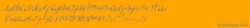フォントXaphan2i – オレンジの背景に灰色の文字