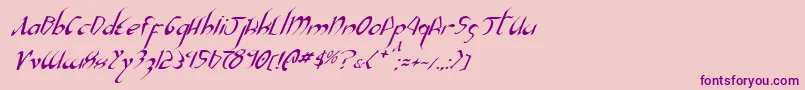 En savoir plus sur la police Xaphan2i Police Xaphan2i – polices violettes sur fond rose