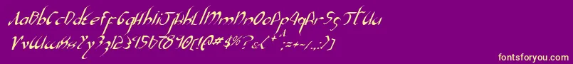More about Xaphan2i Font Xaphan2i Font – Yellow Fonts on Purple Background