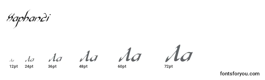 Größen der Schriftart Xaphan2i