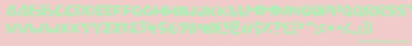 Paintbrush Font – Green Fonts on Pink Background