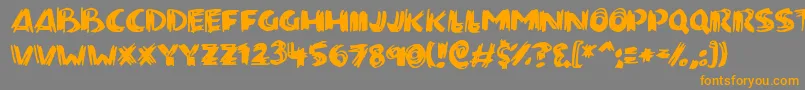 Paintbrush Font – Orange Fonts on Gray Background