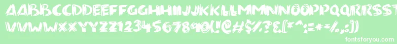 Paintbrush Font – White Fonts on Green Background