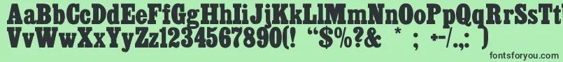 Czcionka Cairo – czarne czcionki na zielonym tle