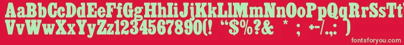 Cairo Font – Green Fonts on Red Background
