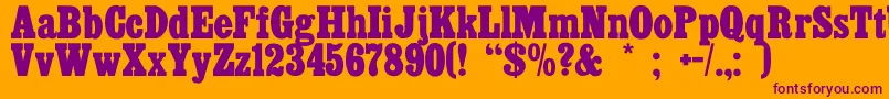 Cairo Font – Purple Fonts on Orange Background