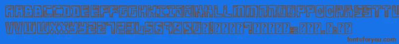 Basscrw Font – Brown Fonts on Blue Background