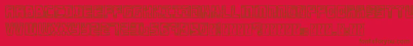 Basscrw Font – Brown Fonts on Red Background