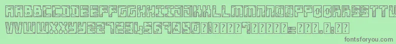 fuente Basscrw – Fuentes Grises Sobre Fondo Verde