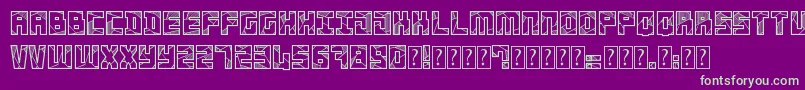 Basscrw Font – Green Fonts on Purple Background