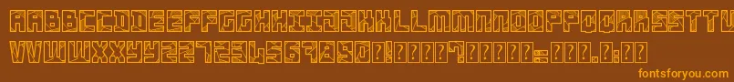 Basscrw Font – Orange Fonts on Brown Background