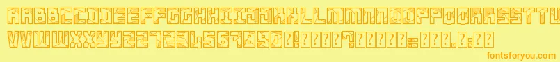 Basscrw Font – Orange Fonts on Yellow Background