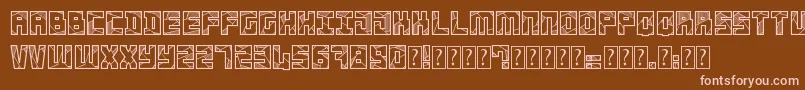 Basscrw Font – Pink Fonts on Brown Background