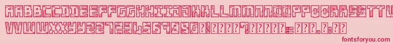 Шрифт Basscrw – красные шрифты на розовом фоне