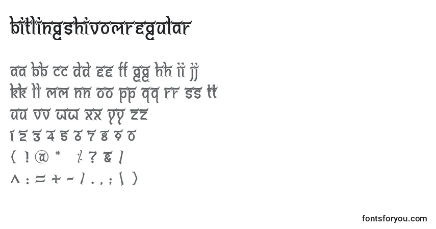 Schriftart BitlingshivomRegular – Alphabet, Zahlen, spezielle Symbole