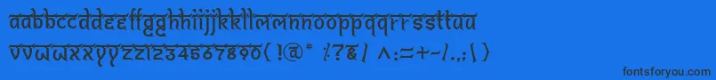 Шрифт BitlingshivomRegular – чёрные шрифты на синем фоне
