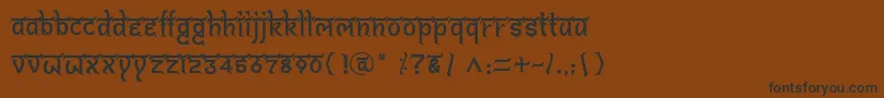 Шрифт BitlingshivomRegular – чёрные шрифты на коричневом фоне