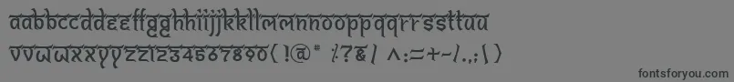 フォントBitlingshivomRegular – 黒い文字の灰色の背景