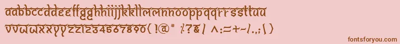 Czcionka BitlingshivomRegular – brązowe czcionki na różowym tle