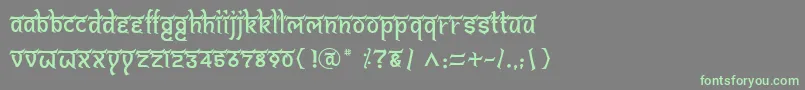BitlingshivomRegular Font – Green Fonts on Gray Background