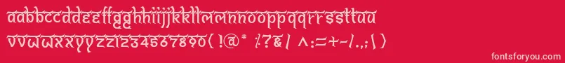 フォントBitlingshivomRegular – 赤い背景にピンクのフォント