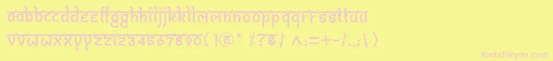 BitlingshivomRegular Font – Pink Fonts on Yellow Background