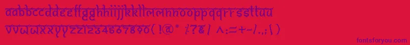BitlingshivomRegular Font – Purple Fonts on Red Background