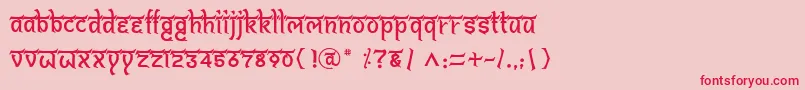 BitlingshivomRegular Font – Red Fonts on Pink Background