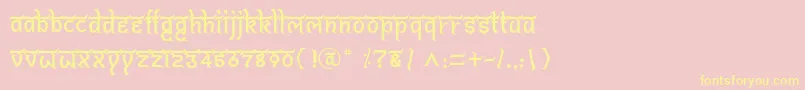 Police BitlingshivomRegular – polices jaunes sur fond rose