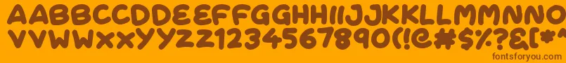 FreshCream Font – Brown Fonts on Orange Background