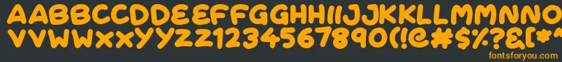 Шрифт FreshCream – оранжевые шрифты на чёрном фоне
