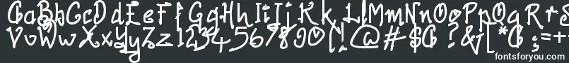 フォントPrestica – 黒い背景に白い文字