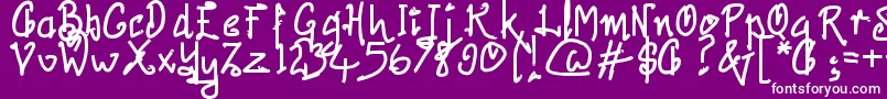 フォントPrestica – 紫の背景に白い文字