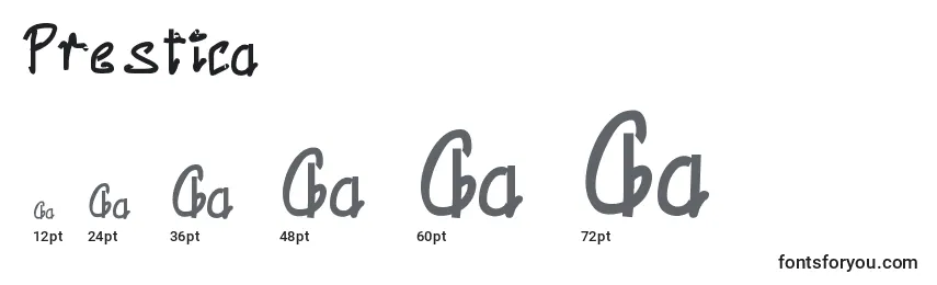 Prestica Font Sizes