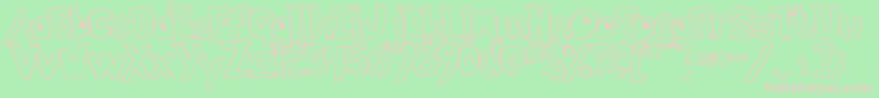 PokemonHollow Font – Pink Fonts on Green Background