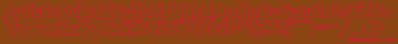 PokemonHollow Font – Red Fonts on Brown Background