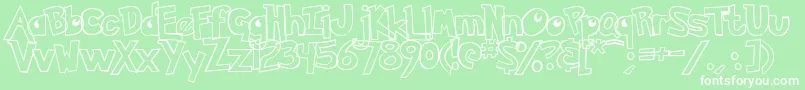 PokemonHollow Font – White Fonts on Green Background