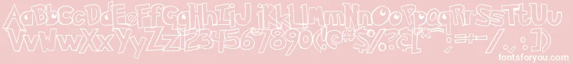 PokemonHollow Font – White Fonts on Pink Background