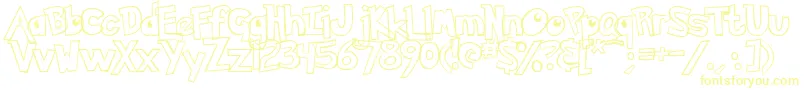 PokemonHollow-Schriftart – Gelbe Schriften